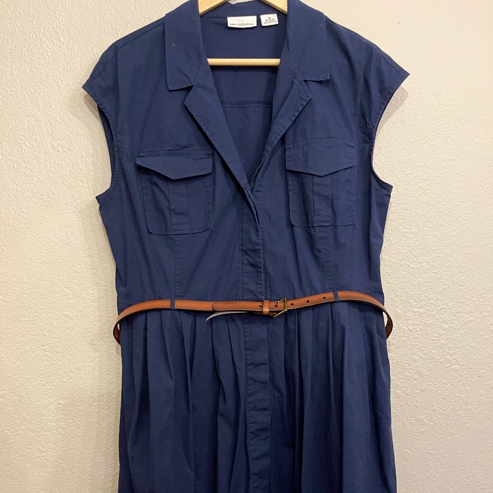 Blue Casual Dress Sz 16